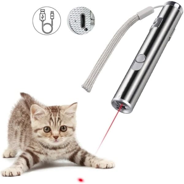 Galaxy LED-peker for katter og hunder - LED-lyspeker med USB-kabel