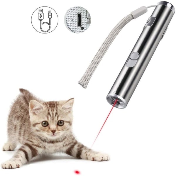 Galaxy LED-pointer til katte og hunde - LED-lyslegetøj til kæledyr med USB-kabel