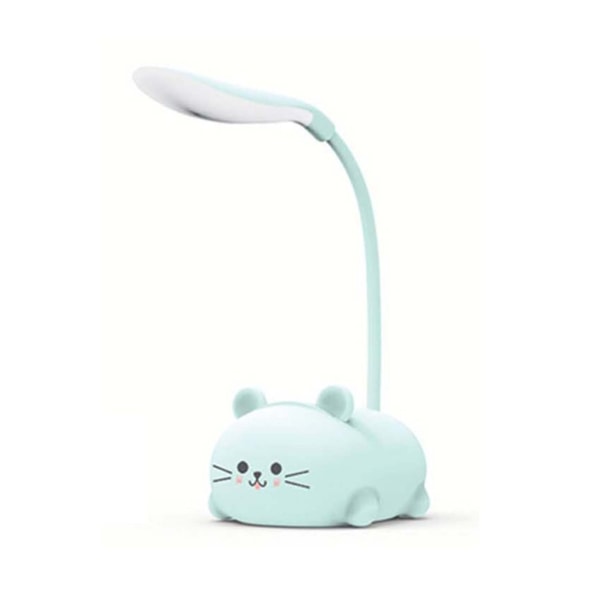 LED-bordslampa tecknad söt katt nattlampa blue