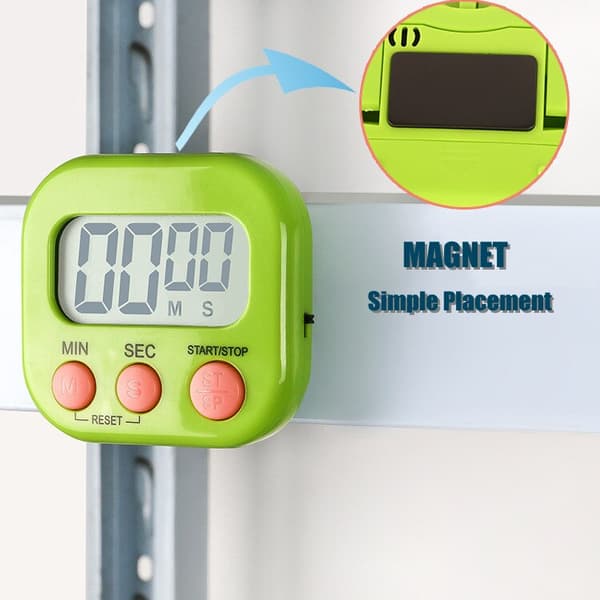 Multifunktionell magnetisk digital kökstimer white
