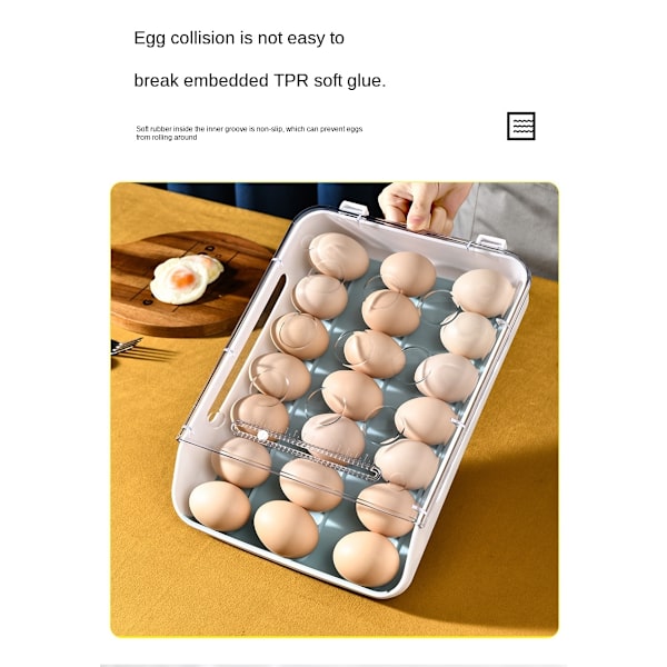 Kök Kylskåp Förvaringsställ Ägg Låda Fack bule
