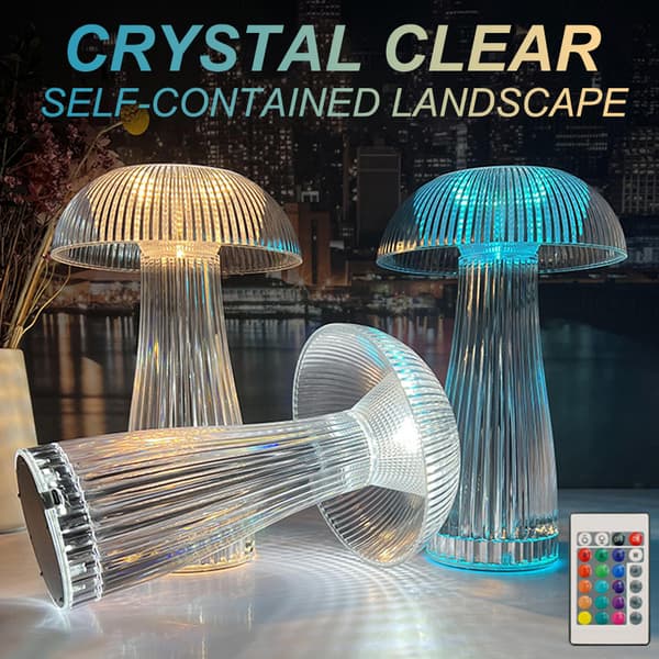 Creative Crystal pöytävalaisin Touch Mushroom Night Light USB 15.5*25.5cm