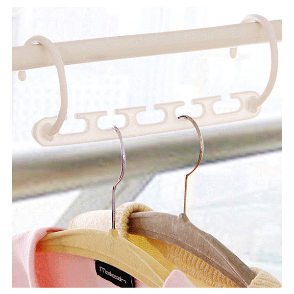 Bøjle - Tøjbøjle - Tilslutningskrog - Organizer Sølv white 10pcs