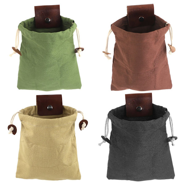 Utomhus bärbar premium canvas foderväska Vikbar väska Svampbältesväska Campingväska khaki