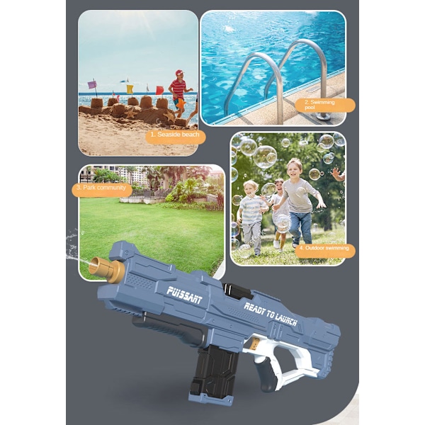 Elektrisk Water Blaster Toy Beach Pool Leksaker red without magnifying glass