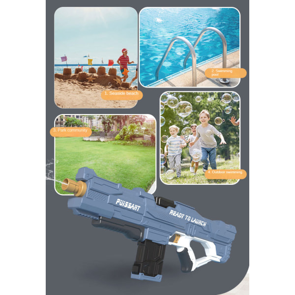 Elektrisk Water Blaster Toy Beach Swimming Pool Legetøj bule with magnifying glass