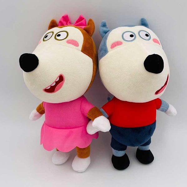Anime Wolfoo familj tecknade leksaker Lucy mjuk plysch figur present wolfoo boy