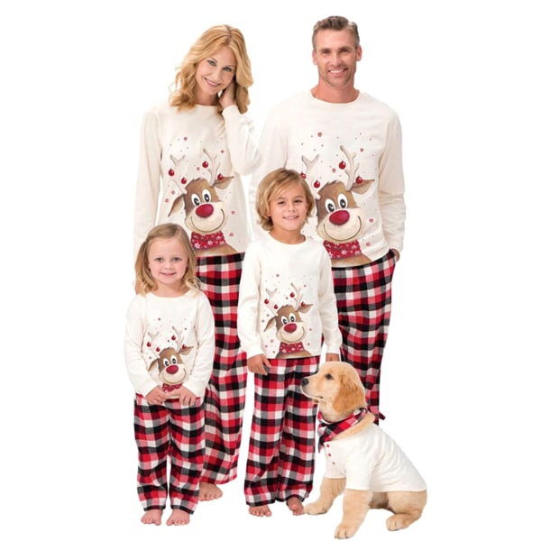 Jul Familj Matchande Pyjamas Vuxna Barn Familj Matchande Outfits Topp+byxor Baby 3-6M