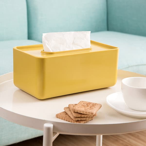 Badrum Kök Trä PP Plast Tissue Box yellow 23*12.7*9cm