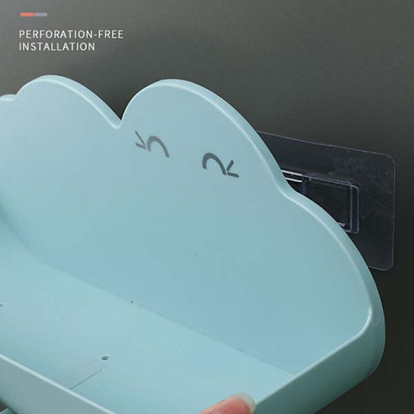 Väggmonterat köksställ för badrumsförvaring light blue