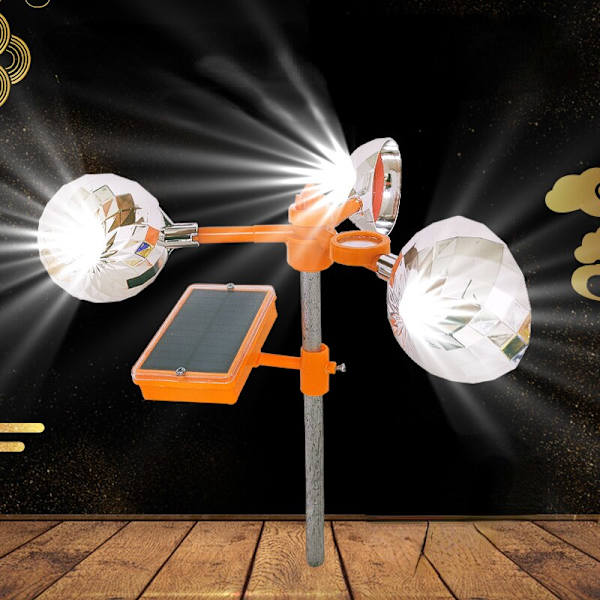 Field Solar Bird Pest Repeller 360 graders roterende reflektor orange Single-sided reflect