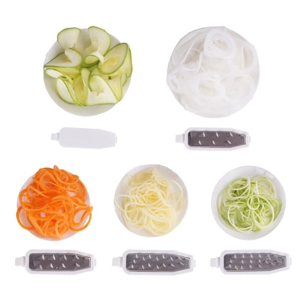 4 Blade Vegetable Spiralizer Vikbar Veggie Spiral Slicer white 24*10.5*17cm