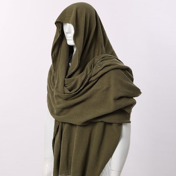 Vintage Pirate Scarf Medeltida Hood Cloak Halloween Cosplay Medeltiden Shoulder Cowl army green