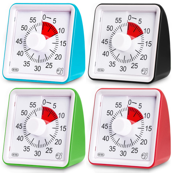 60 minuter Analog Visual Timer Time Management Tool red 78*78*48mm