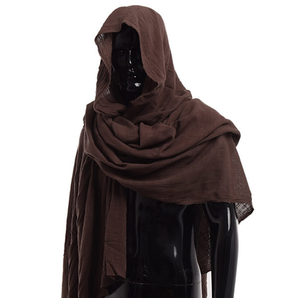 Vintage Pirate Scarf Medeltida Hood Cloak Halloween Cosplay Medeltiden Shoulder Cowl auburn