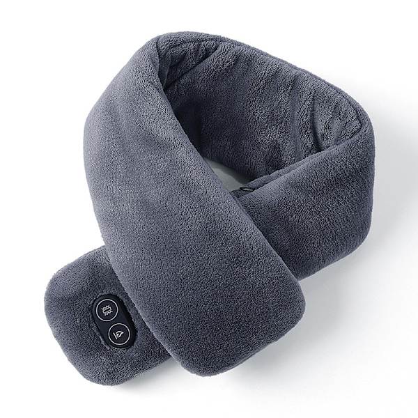 Varm Vinter USB Uppvärmd Hot Scarf Krage Present Kvinna Plysch navy blue 80 x 10 cm