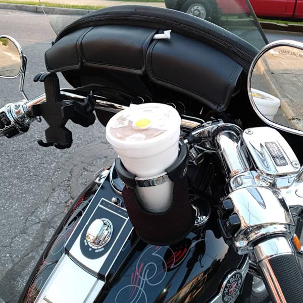 Justerbar kopphållare Montering Styre Enkel installation Hållbar - Passar motorcykel til 7/8" 1" 1 1/4" drikkeflaskhållare