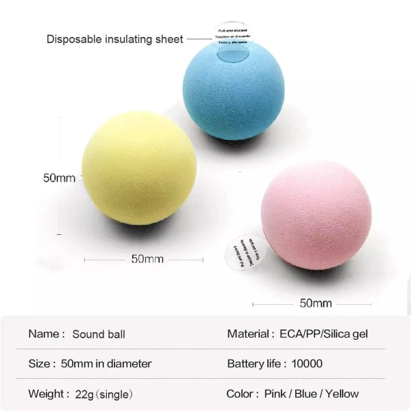 Interactive Ball Plysch Pipande Ball Pet Toy pink EVA
