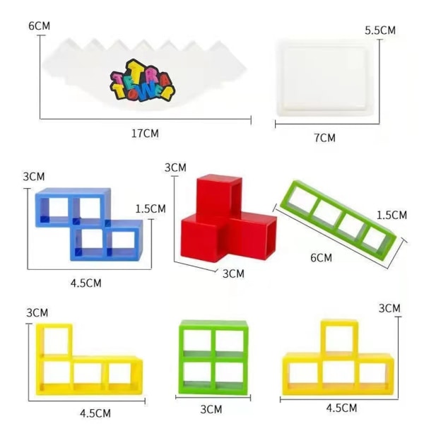 Tetris-pinoamispalikat Balance Puzzle Board -opetuslelut 1pc