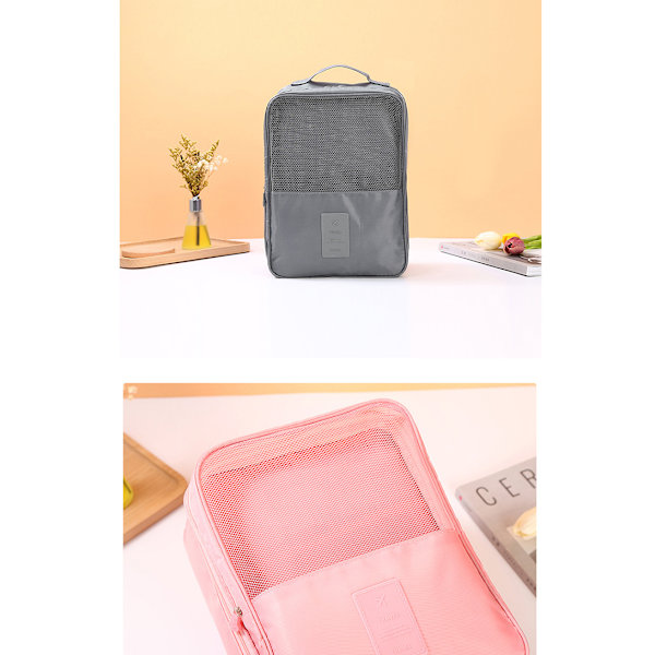 Multifunktion Bærbare Rejsesko Undertøj Tøjtasker pink 22*13*29cm
