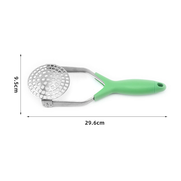 Håndholdt kartoffelmoser i rustfrit stål green 29.6*9.5cm