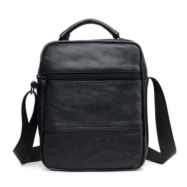 Portföljer i PU-läder Högkvalitativa handväskor av kohudsläder black 18*10*23cm