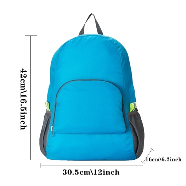 Vikbar högkapacitets ultralätt vikbar utomhusryggsäck green 30.5*16*42cm