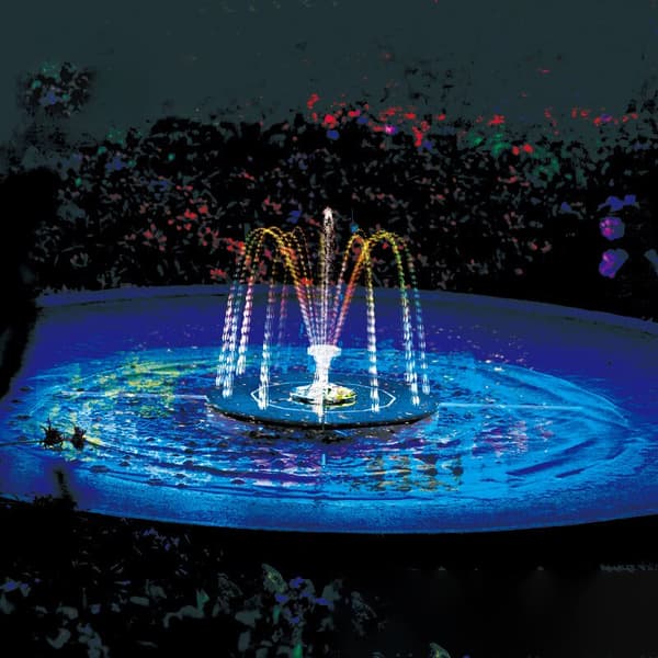 Soldriven fontän flytande vattenfall vattenpump Led 16CM LED