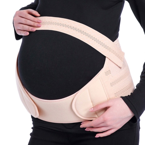 Gravida kvinnor Bälten Gravid Magbälte Midjevård Magstöd Magband Ryggbygel Graviditetsskydd prenatal bandage black xxl