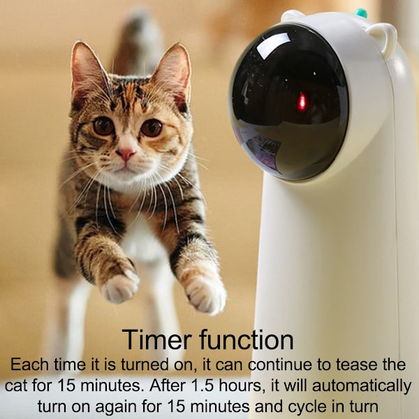 Interactive Smart Teasing Pet LED Laser Sjovt legetøj white 7x7x1 8cm