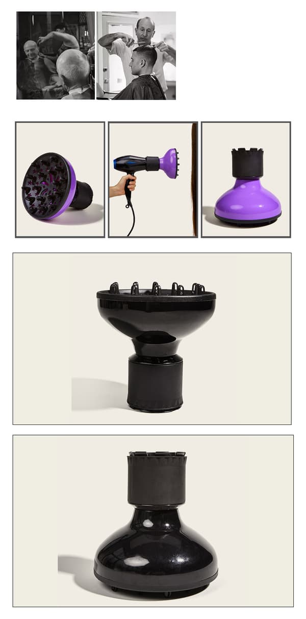 4,2-5,8 cm lockigt hår diffusor big wave verktyg purple