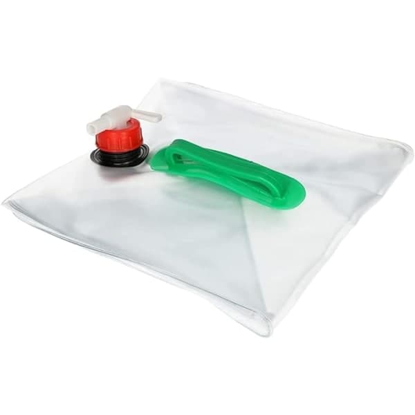 - 10L Foldbar vanndunk m. Kran / Vannpose - Vann Transparent 2-Pack