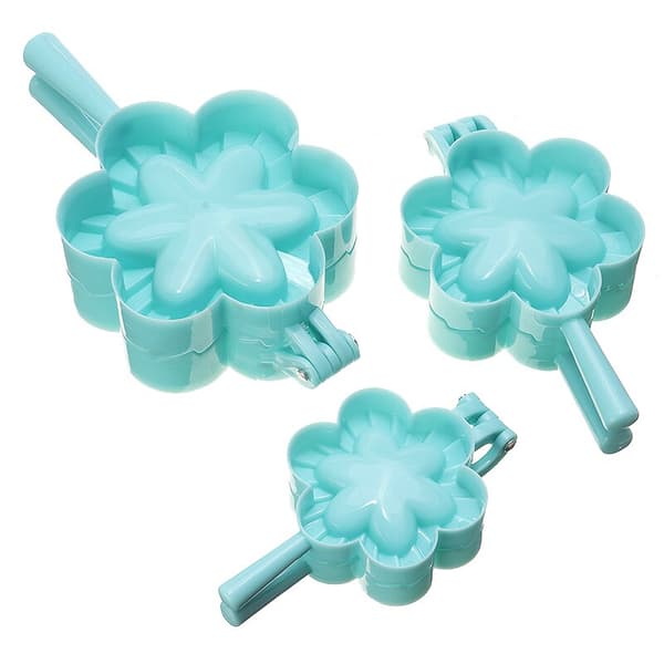 3 stk/sæt dumplingforme DIY plastik hjerte sommerfugl dumpling maker bærbar køkkenform Heart 3pcs