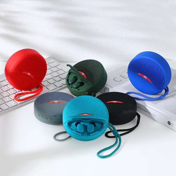 Mini trådlöst bluetooth ljudhögtalare headset sky blue