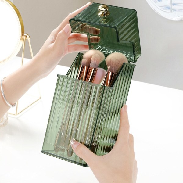 Mode sminkborstehållare förvaringsbox transparent