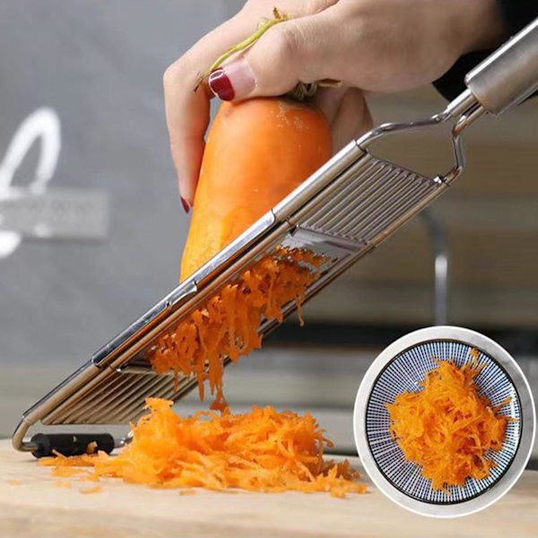 Multi Cutter, bærbar manuel grøntsagsskæremaskine i rustfrit stål silver 4 blades