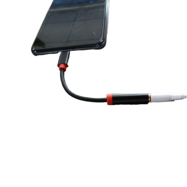 Typ C till 3,5 mm Adapter Aux Audio+Digital Chip Grå