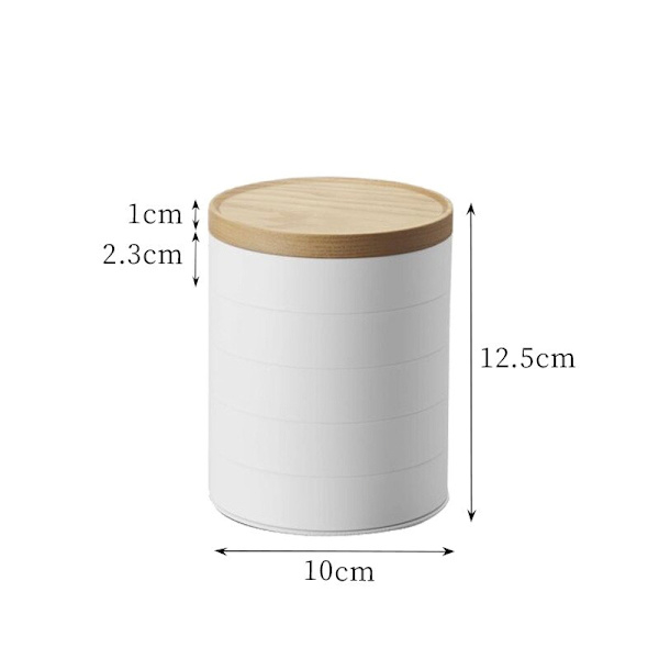 5 lager plast roterbar smyckeskrin Örhängen Ring Container white 12.5*10cm