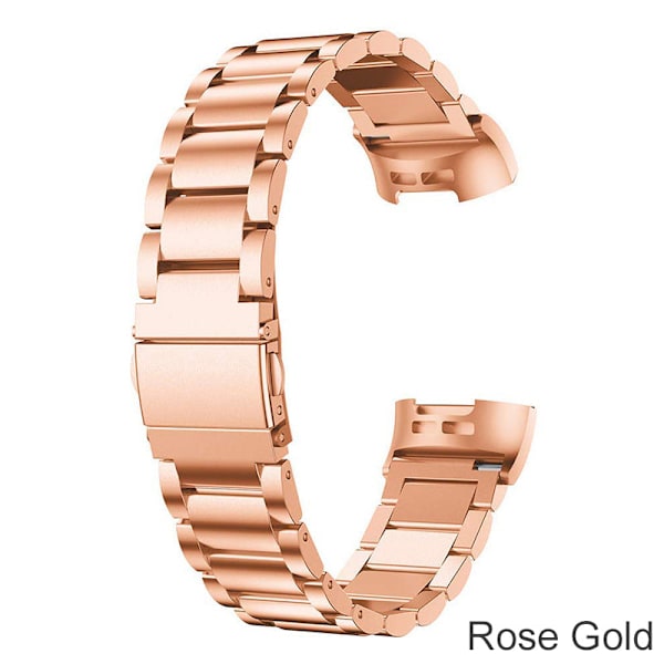 För Fitbit Charge 5 4 3 2 Smart Armband Rostfritt stål Klockband Loop For Fitbit Charge 3 SE  Silver Strap Correa Rose Gold For Fitbit Charge 2