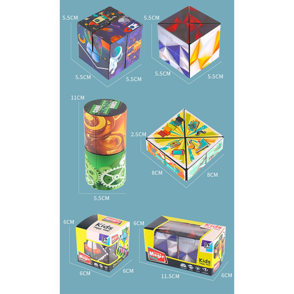 Infinite Flip Rubik's Cube Vuxenleksaker för barn Variety Machinery