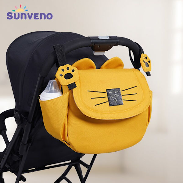 Stor kapacitet Mommy Travel Maternity Universal Barnvagnsväskor black 43*24*15cm