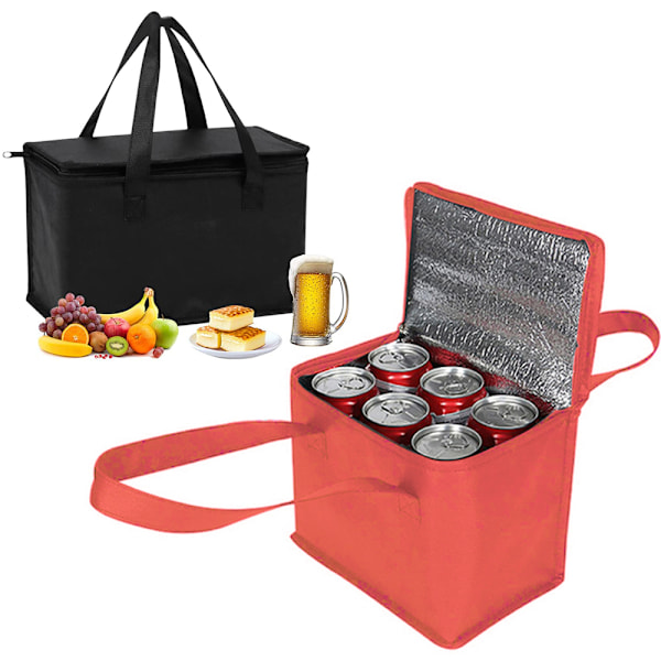 Camping frokost termisk isolerede køletasker red 21*14*17cm
