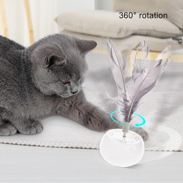 Elektrisk Tease Feather Stick Cat Toy Interactive 1pc