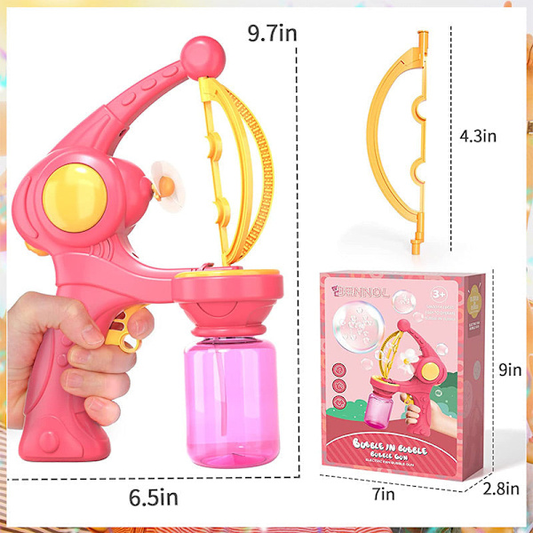Bubbeldräkt för barn utomhusleksaker pink