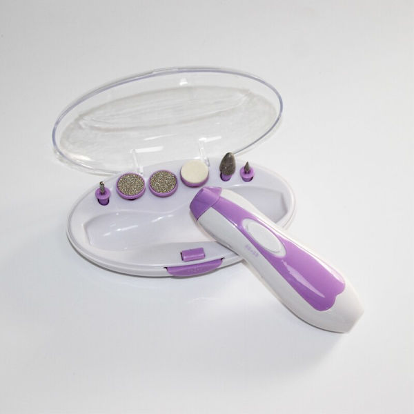 6 in 1 Ammattimainen Naiset Tyttö Lapsi Lapsi Baby Sähköinen Kynsienhoito Manikyyri Pedikyyri Kauneus Terveys Set työkalu purple