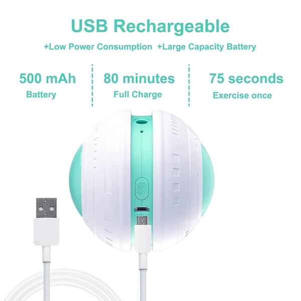 360 graders smart boll USB laddningsdjur kattleksaker soft shell