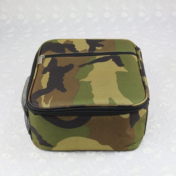 Bärbar isolering Lunchväska Thermal Lunch Box Tote Handväska armygreencamo