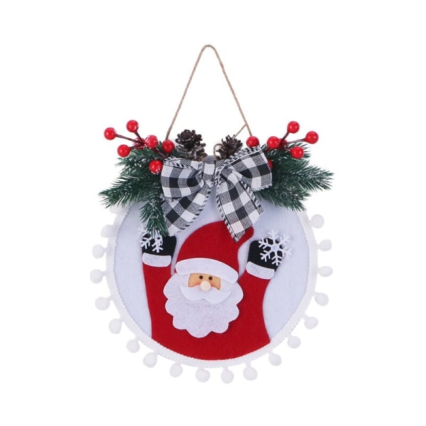 Krans Hem Julgransprydnader Garland Dekoration Prop Santa Claus 34*24cm