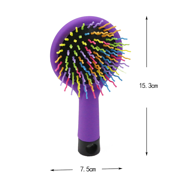 4 väriä Rainbow-kampaamo-hierontakampa blue 15.3*7.5cm