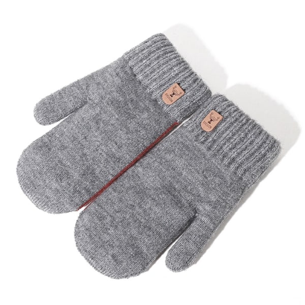 Dobbeltlagshandsker Plus Velvet Thickening Herrehandsker udendørs dark gray 22*10cm